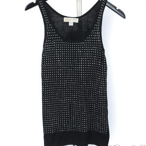 MICHAEL KOR BLACK BEADED TANK TOP - NEW